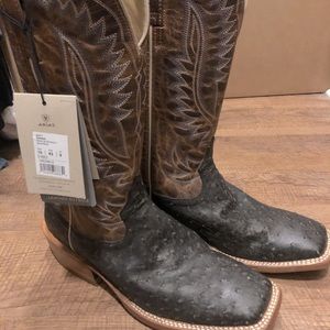 Arita stockman full quill ostrich boots